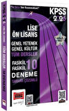 2026 KPSS GK-GY Lise Ön Lisans Tüm Dersler Fasikül Fasikül Tamamı Çözümlü 10 Deneme