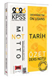 Yargı 2026 KPSS Ortaöğretim Ön Lisans Motto Serisi Tarih Özet Ders Notu