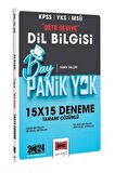 2024 KPSS YKS MSÜ Bay Panik Yok Dil Bilgisi Orta Seviye Tamamı Çözümlü 15x15 Deneme