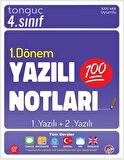 4. Sınıf Yazılı Notları 1. Dönem 1 ve 2. Yazılı