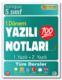 Tonguç 5. Sınıf Tüm Dersler 1. Dönem 1. Yazılı ve 2. Yazılı Notları Tonguç Akademi