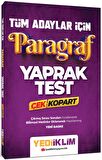 Tüm Adaylar İçin Paragraf Çek Kopart Yaprak Test