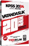 2024 KPSS Genel Kültür Vatandaşlık Tamamı Çözümlü 20 Deneme