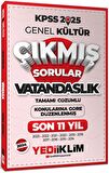 Yediiklim 2025 KPSS Genel Kültür Lisans Vatandaşlık Konularına Göre Tamamı Çözümlü Son 11 Yıl Çıkmış Sorular