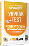 2025 KPSS Genel Yetenek Türkçe Çek Kopart Yaprak Test
