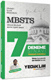 Yediiklim Yayınları MBSTS Tamamı Çözümlü 7 Deneme Sınavı