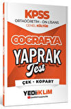 2026 KPSS Ortaöğretim-Önlisans Coğrafya Çek Kopart Yaprak Test