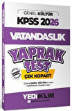 2026 KPSS Genel Kültür Vatandaşlık Çek Kopart Yaprak Test