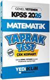 Yediiklim Yayınları 2026 KPSS Genel Yetenek Matematik Çek Kopart Yaprak Test