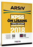 2018 KPSS Ön Lisans Arşiv Serisi Tıpkı Basım Çıkmış Sorular