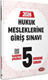 2024 Hukuk Mesleklerine Giriş Sınavı 5 Deneme Sınavı Data Yayınları