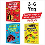 3-6 Yaş İnce Motor Becerilerini Geliştiren Parmak Boyama Kitabım Serisi (Parmak Boya ve Keçeli Kalem Seti Hediyeli)
