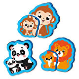 Yükselen Zeka 6-16 Ay İlk Pofidik Magnet Puzzle - Orman Hayvanları