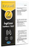7. Sınıf İngilizce Yaprak Test