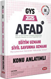 Data Yayınları 2025 GYS AFAD Eğitim Uzmanı Sivil Savunma Uzmanı Konu Anlatımlı