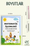 Sihirli Kalemli Oluklu ( Kabartmalı ) Etkinlikli Dört İşlem Defteri Güzel Yazı Matematik İşlemleri
