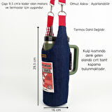 Woodycord El Yapımı Mickey Mouse Kot Matara Termos Kılıfı Kulplu Model Quencher Pipetli 1,18
