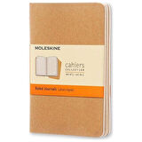 Moleskine Cep Boy Chier Kraft Yumuşak Kapak Çizgili 3'lü Defter 64 Sayfa