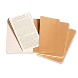 Moleskine Cep Boy Chier Kraft Yumuşak Kapak Çizgili 3'lü Defter 64 Sayfa