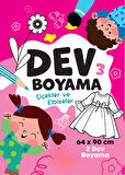 DEV BOYAMA 3  KİTABI 64X90 CM  (Çiçekler ve Elbiseler)