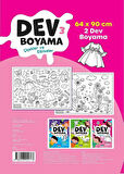DEV BOYAMA 3  KİTABI 64X90 CM  (Çiçekler ve Elbiseler)