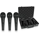 BEHRINGER ULTRAVOICE XM1800S 3lü Dinamik Kardioid Mikrofon Seti