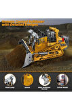 Uzaktan Kumandalı Buldozer Led ve Sesli Fonksiyonel Hareketli İş Makinası METAL Kumandalı Dozer