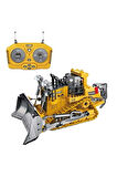 Uzaktan Kumandalı Buldozer Led ve Sesli Fonksiyonel Hareketli İş Makinası METAL Kumandalı Dozer