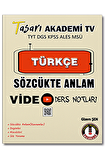 Türkçe Sözcükte Anlam Video Ders Notları