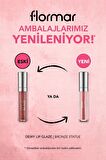 Flormar Besleyici Dudak Parlatıcısı - Dewy Lip Glaze - 005 Bronze Statue-8682536068093