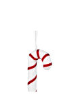Yılbaşı Süsü Simli Baston Kırmızı Beyaz 15 cm