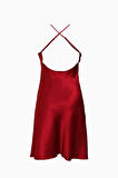 Kadın Bordo Saten Kimono Takım Q.6N4K5RK5.T.K.S