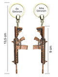 Tüfek Rifle Anahtarlık M-16 - Bakır Oksit