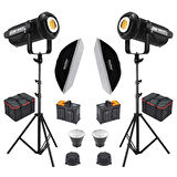 GDX LV-700C-II 2'li Full Set (70x100 Softbox + 260 cm Kalın Işık Ayağı)