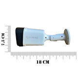 4 Kameralı Set - Araç İnsan Yüz Hareket Algılayan 36 IR Led 5MP Sony Lensli 1080P Metal Kasa Güvenlik Kamerası Seti 5236-1