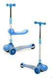 Maxi Taxi Zoomy Oturaklı Işıklı Katlanabilir Scooter Mavi