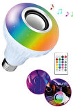 Bluetooth Hoparlör Rgb Ledli Lamba Kumandalı Müzik Çalar Ampul Renkli Ampul