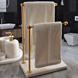 Mermer Ayaklı Metal Banyo El Havluluk Kağıt Havluluk Standı