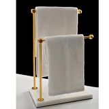 Mermer Ayaklı Metal Banyo El Havluluk Kağıt Havluluk Standı