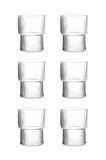 Renksiz Çizgili Tasarım Isıya Dayanıklı Meşrubat Bardağı 230 ml 6 Adet