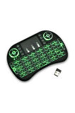 Işıklı Mini Klavye Mouse Smart Tv Box Pc Şarjlı Pg-8035
