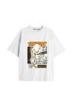 UNİSEX Bay Sonic Desenli Beyaz Yazlık T-shirt