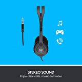 Logitech H110 Mikrofonlu Stereo Standart Kulak Üstü Kablolu Kulaklık