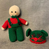 Uretti - Tuğba 9352 - El Örgüsü Amigurumi Oyuncak Bebek - 11 x 17 cm