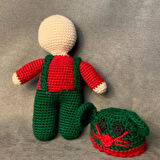 Uretti - Tuğba 9352 - El Örgüsü Amigurumi Oyuncak Bebek - 11 x 17 cm