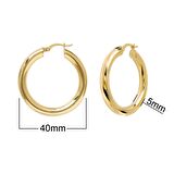 Altın Kaplama 4.90 mm Sallantılı Gümüş Küpe