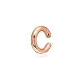 Moda Trendi Rose Altın kaplama Ayarlanabilir 925 Ayar 4.10 mm Kıkırdak Gümüş Küpe