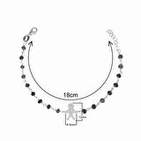 Zirkon Taşlı Pırlanta Montür Gümüş Rengi Altın Kaplama Iolite Rosary Çocuk Adam Gümüş Bileklik