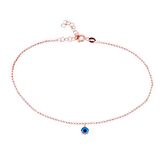 Taşsız Altın Kaplama 5 li Cam Göz Gümüş Halhal