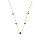 EMILIANO JEWELLERY 925 AYAR CAM TAŞ GÖZ KOLYE